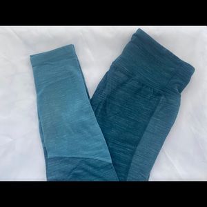 Tri Color Teal Leggings